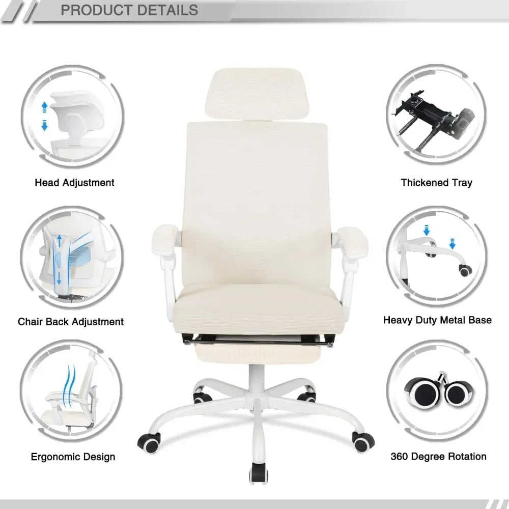 Ergonomic L Shaped Home Office Desk And Chair Set Storage