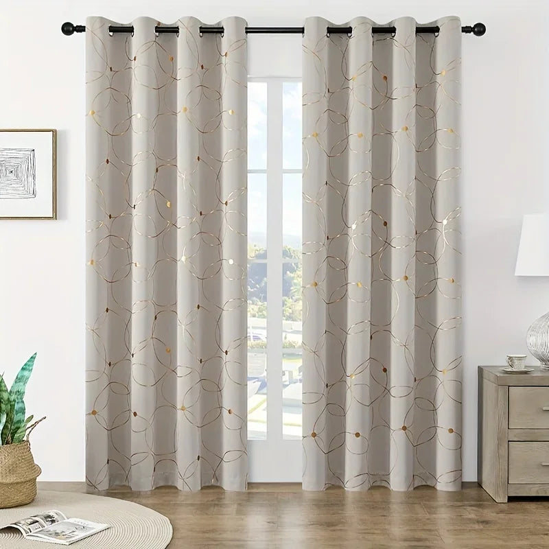 Zhejiang Golden Wave Circle Blackout Curtains Thermal Insulated Drapes