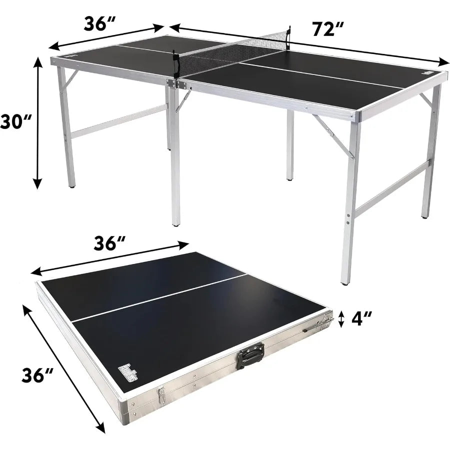 XMSJ PartyLife Portable Folding Ping Pong Table Indoor Outdoor LED