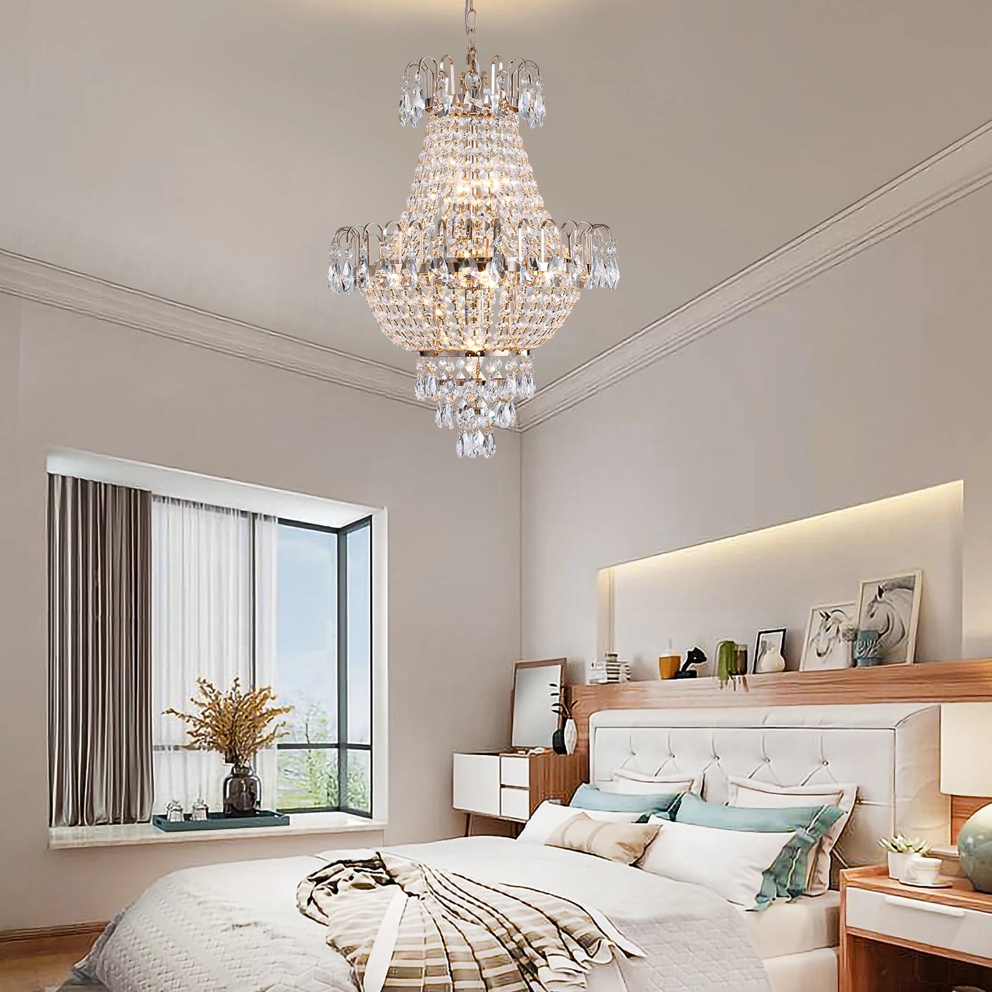 ARLGSITE Crystal Chandelier Pendant Light