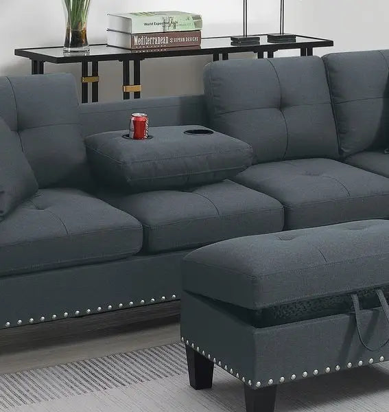 Oein Convertible Corner Sofa Modern L-Shaped Living Room Sectional