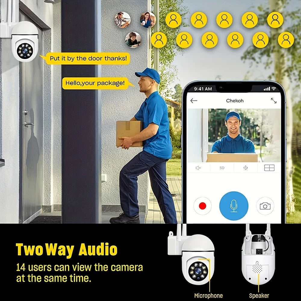 BoyKeep Wireless 1080P Security Camera WiFi Two Way Audio