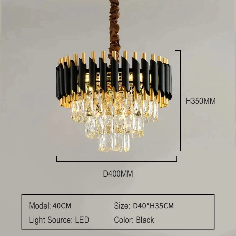 CHYMUIO LIGHT Creative Luxury Crystal Chandelier Pendant LED Light