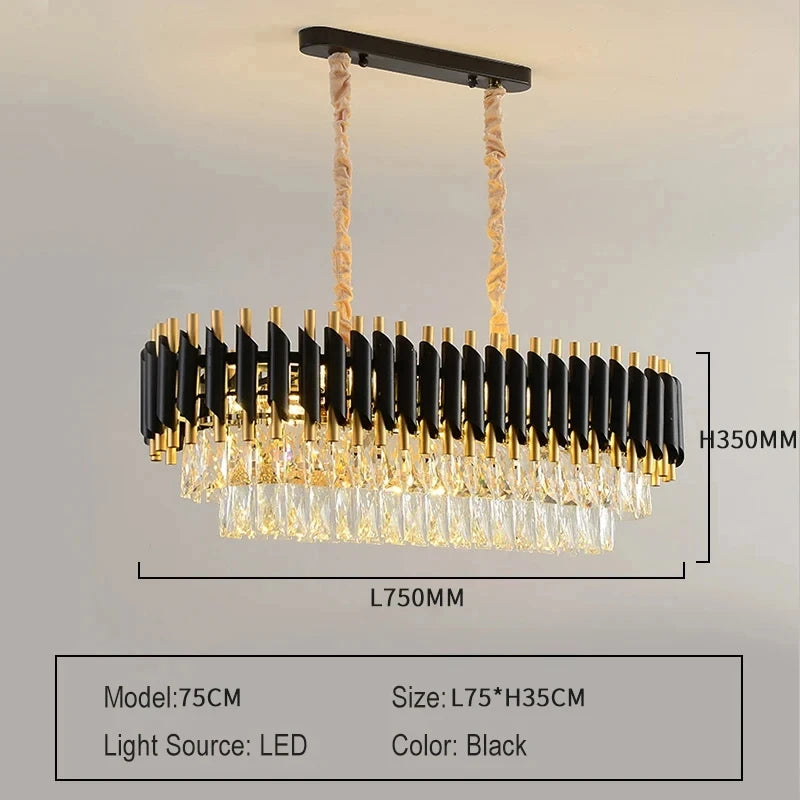 CHYMUIO LIGHT Modern Crystal LED Chandelier Pendant For Restaurant