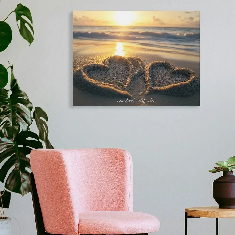 Creative Waterproof Love Theme Canvas Wall Art with Frame