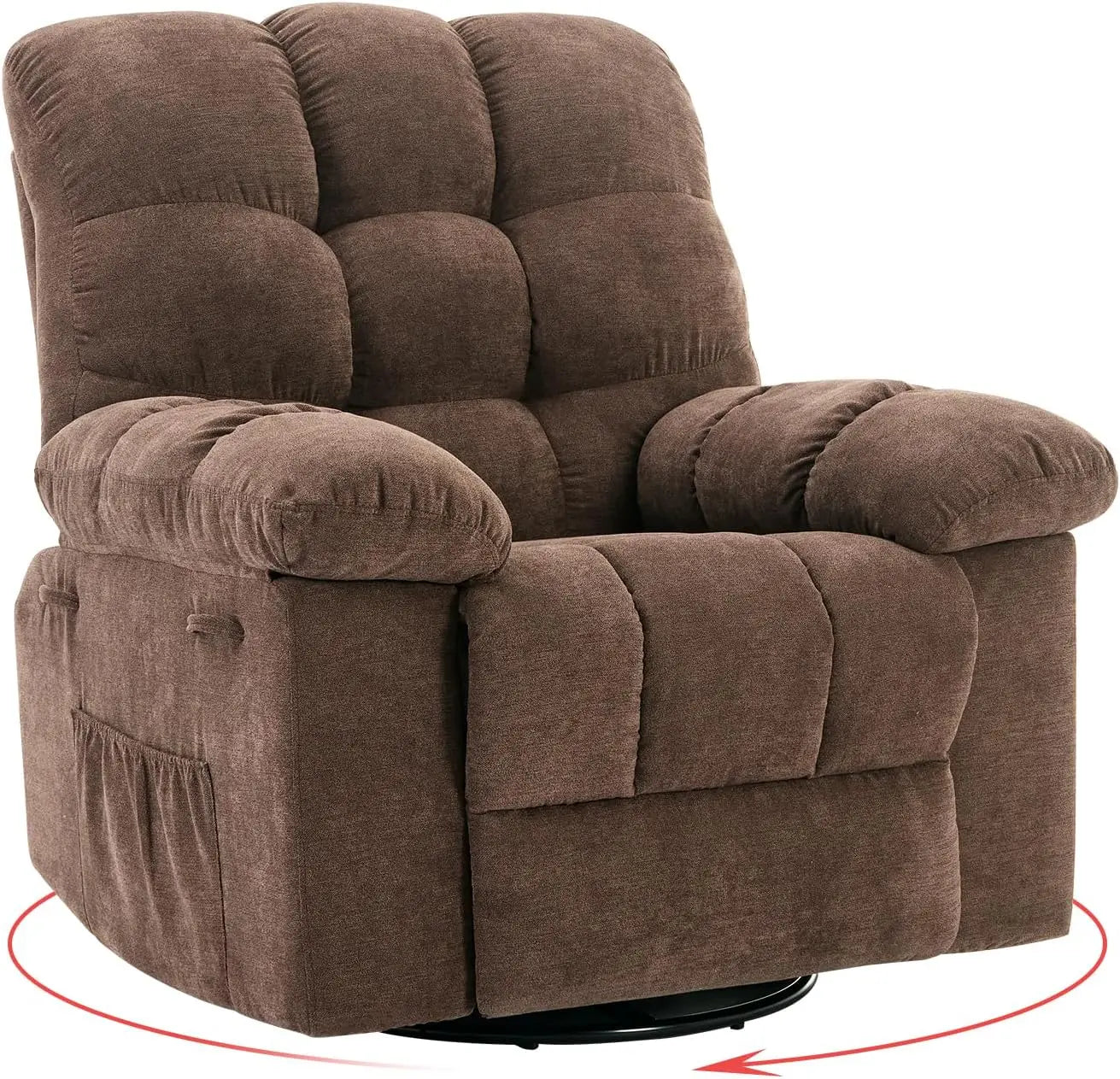 HiMISS Rocker Recliner Chair for Adults Overstuffed Manual Glider Sofa