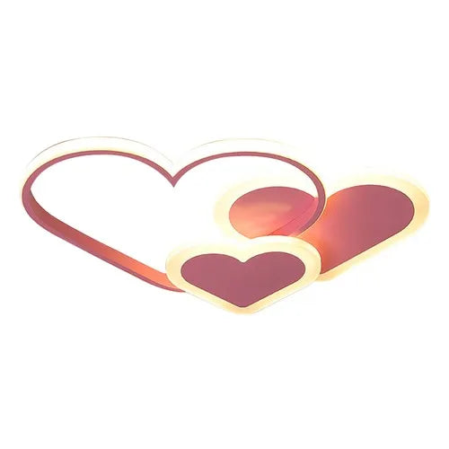 Heart Shaped LED Ceiling Lamp With Remote Control 36W Bedroom