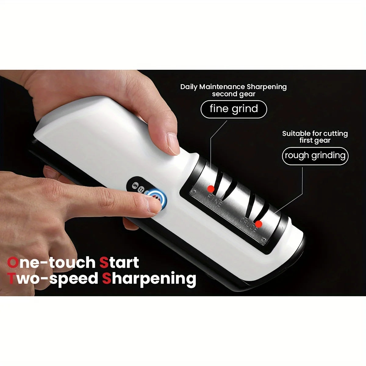 HOMEFISH Multifunctional Kitchen Electric Knife Sharpener 4 Gear