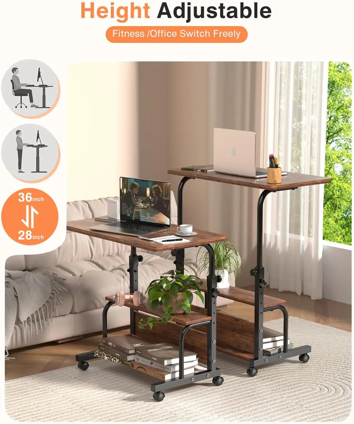 Laptop Desk Adjustable Desk Small Standing Home Office Desks for Small Spaces Portable Desks Table for Bedrooms
