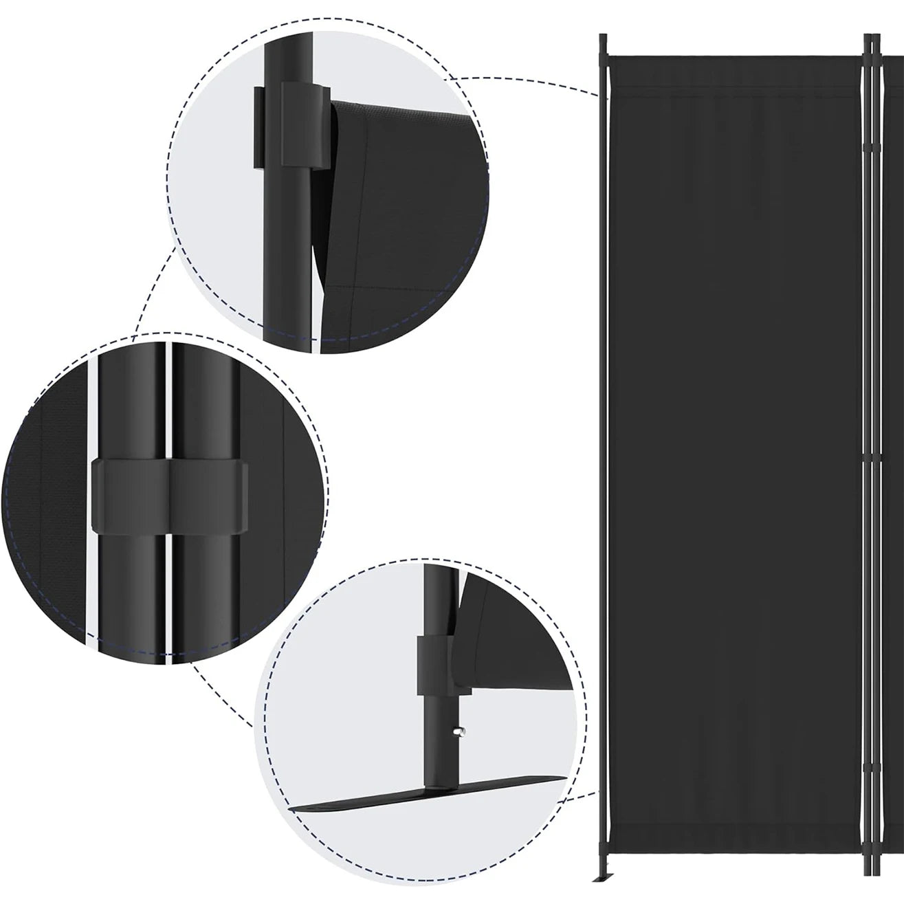 Portable Folding Privacy Screens Room Divider Foldable Wall Partitions