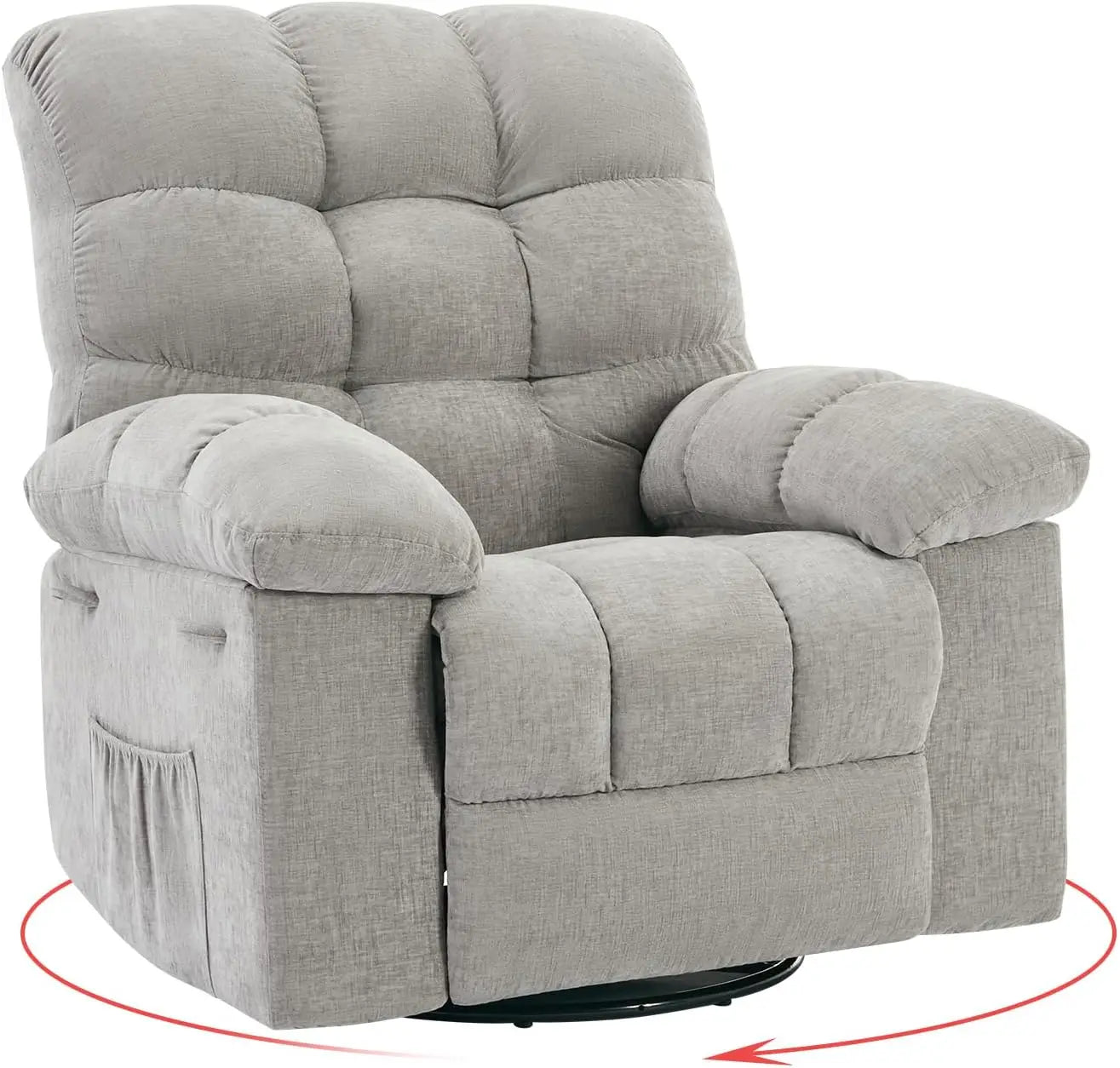 HiMISS Rocker Recliner Chair for Adults Overstuffed Manual Glider Sofa