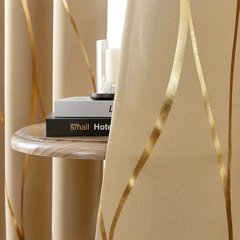 Zhejiang Golden Wave Circle Blackout Curtains Thermal Insulated Drapes