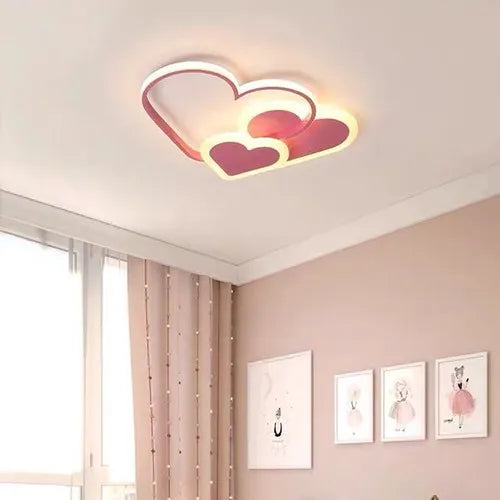 Heart Shaped LED Ceiling Lamp With Remote Control 36W Bedroom