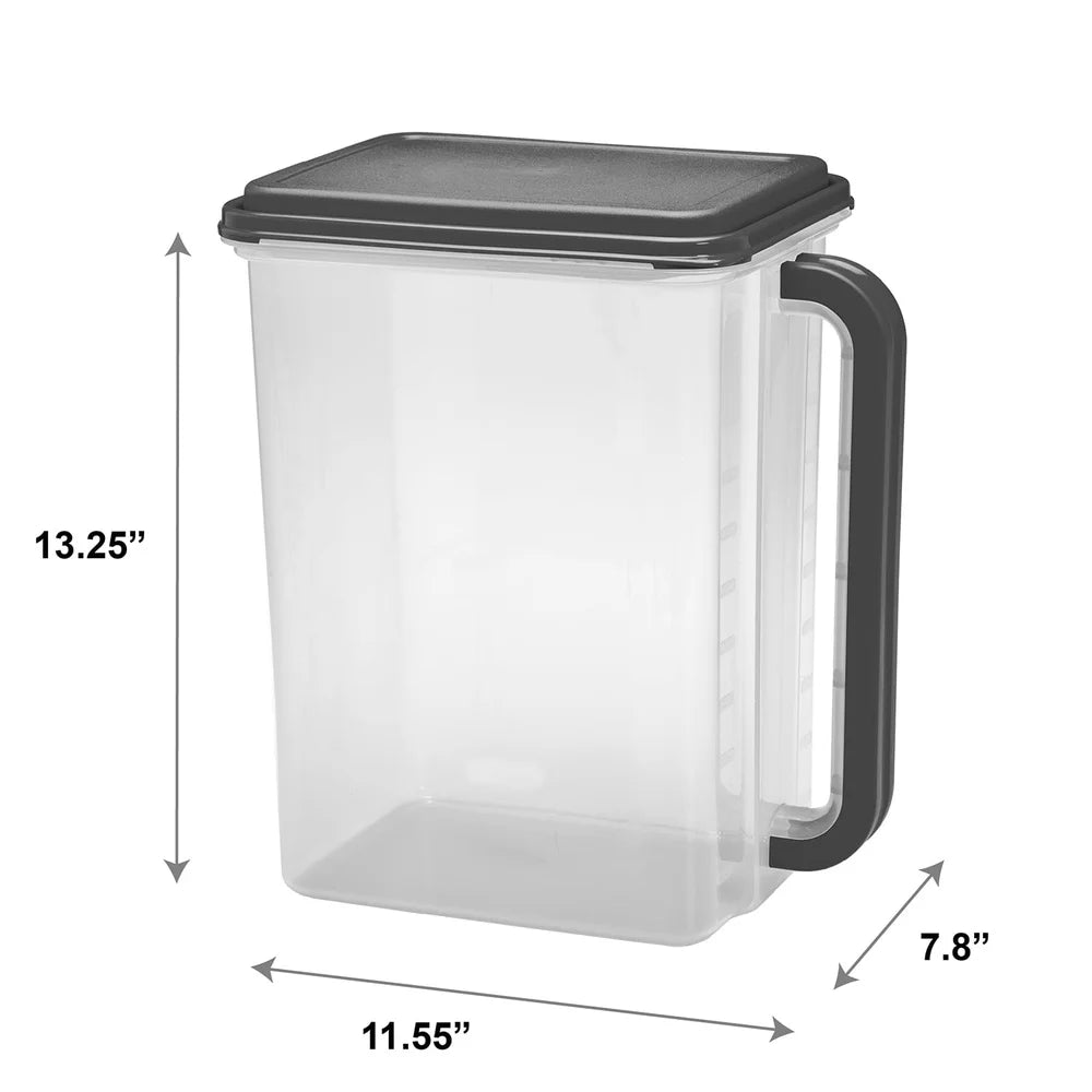 BPA Free Plastic Stackable Kitchen Canister with Handle and Pour Spout