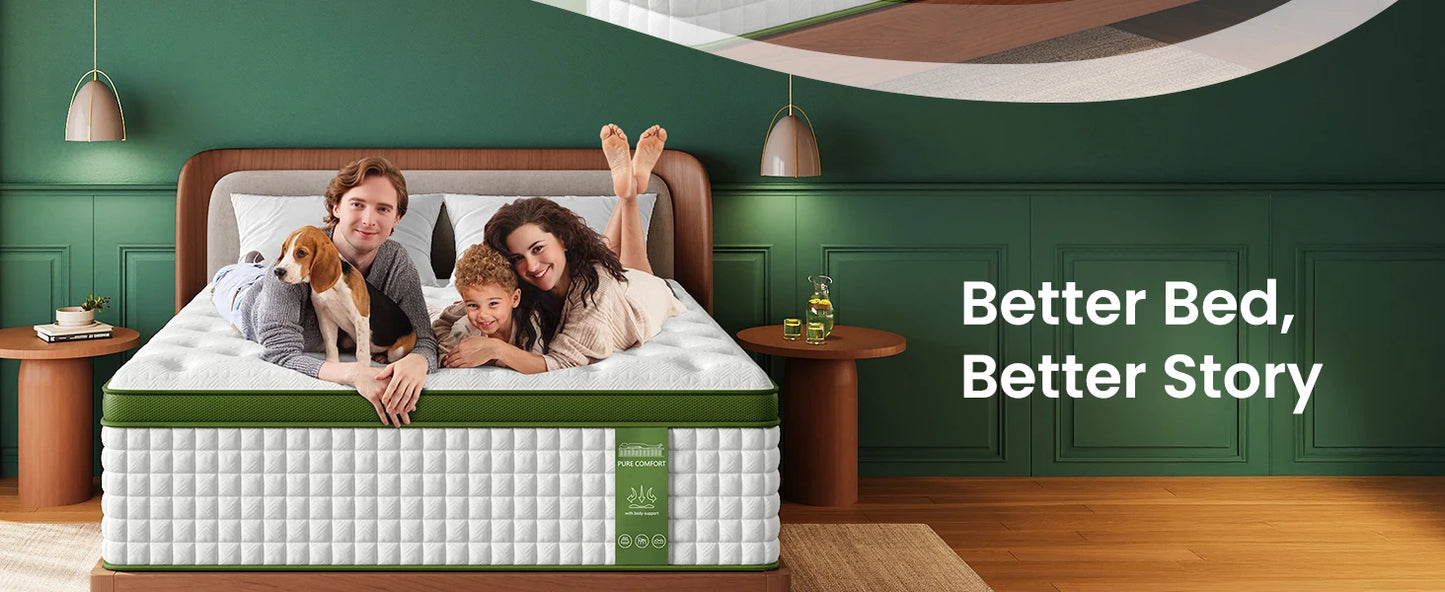 BedStory Hybrid Mattress With Gel Memory Foam And Pocket Springs