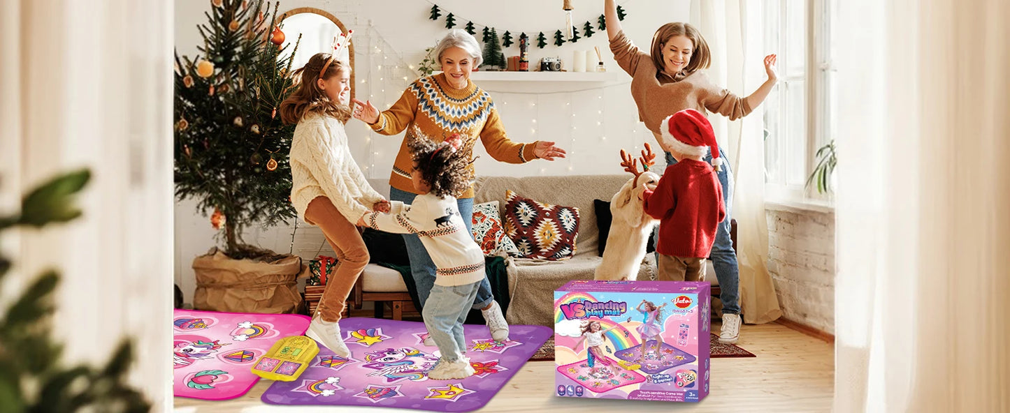 VATOS Unicorn Dance Mat Twin Pack For Kids 9 Level