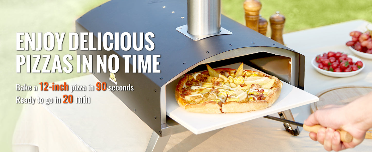 Outdoor Pizza Oven Charcoal Fired Grill Portable Stainless Steel