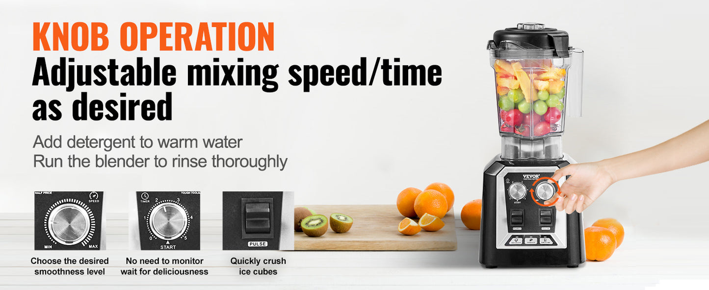 SucceBuy Stainless Steel Countertop Blender Professional For Home Kitchen
